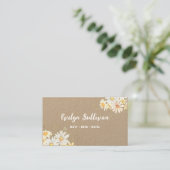 Daisies kraft business card visitenkarte (Stehend Vorderseite)