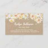 Daisies kraft business card visitenkarte (Rückseite)