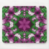 Daisies | Kunst des Lila und grünen Fraktals Mousepad (Vorne)