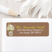 Daisies Lace Mason Jar Wedding Labels (Insitu)