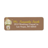 Daisies Lace Mason Jar Wedding Labels (Vorne)