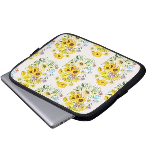 Daisies Laptopschutzhülle (Vorne Knopf)