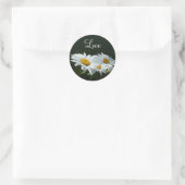 Daisies Liebe Runder Aufkleber (Tasche)