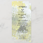 Daisies, Mama und Königin Anne's Lace Bouquet Programm (Vorne/Hinten)