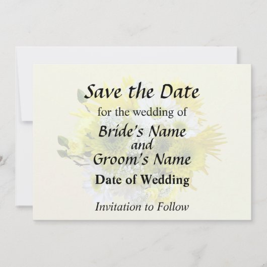 Daisies, Mama und Königin Anne's Lace Bouquet Save The Date (Vorderseite)