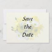 Daisies, Mama und Königin Anne's Lace Bouquet Save The Date (Rückseite)