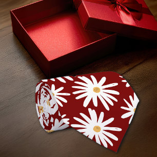 Daisies MaroonPersonalize Initial Krawatte