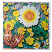 Daisies May Keramik Tile Fliese (Vorderseite)