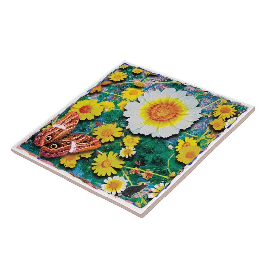 Daisies May Keramik Tile Fliese (Seite)