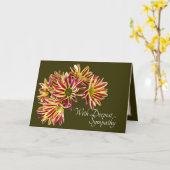 Daisies Olive Green Background Beileid Karte (Gelbe Blume)