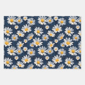 Daisies on Blue Denim Birthday  Geschenkpapier Set (Vorderseite)