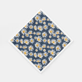 Daisies on Blue Denim Birthday Serviette (Ecke)