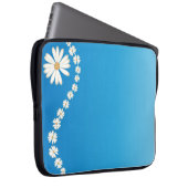 Daisies on Blue Laptop Computer Sleeve (Vorne Rechts)