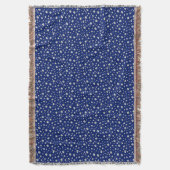 Daisies on Blue Throw Blanket Decke (Vorderseite Vertikal)