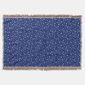 Daisies on Blue Throw Blanket Decke (Vorderseite)