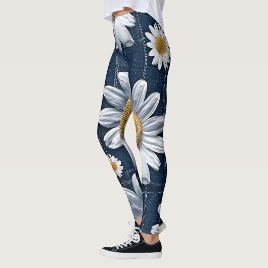 Daisies on Denim Leggings (Links)