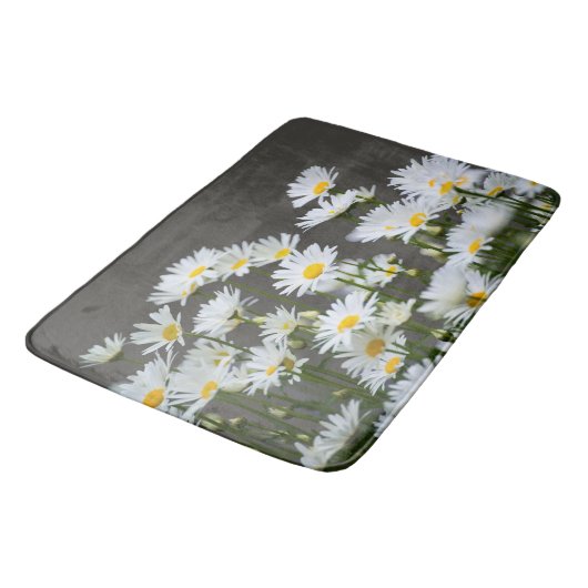 Daisies on Gray Badematte (Schrägansicht)