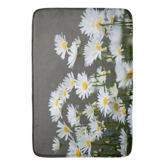 Daisies on Gray Badematte (Vorderseite Vertikal)
