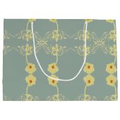 Daisies on Gray Jedes Anlasses Große Geschenktüte (Rückseite)