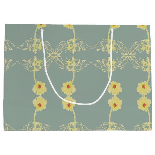 Daisies on Gray Jedes Anlasses Große Geschenktüte (Rückseite)