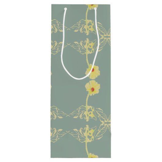 Daisies on Gray Jedes Anlasses Wine Bag Geschenktüte Für Weinflaschen (Rückseite)