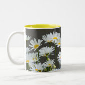 Daisies on Gray Zweifarbige Tasse (Links)