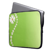Daisies on Green Laptop Computer Sleeve (Vorderseite Links)