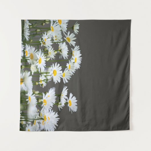 Daisies on Grey Wandteppich (Vorderseite (Horizontal))