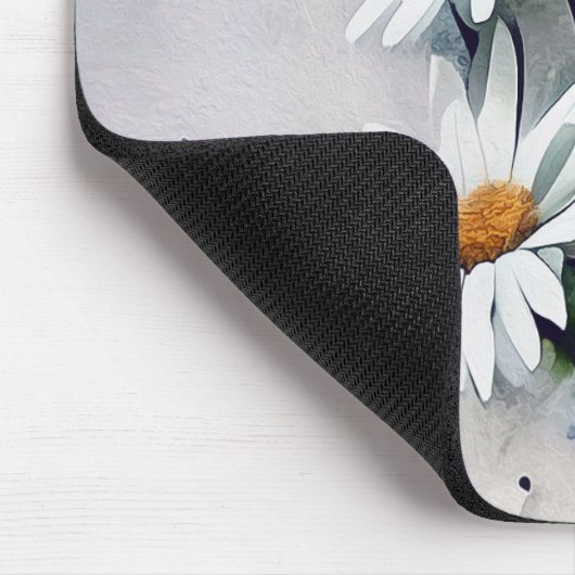 Daisies on Grunge Mousepad (Ecke)