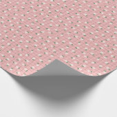 Daisies on Pink Plaid (small scale) Geschenkpapier (Ecke)