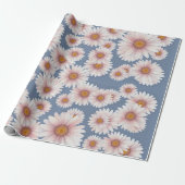 Daisies on pretty lavender background watercolor geschenkpapier (Ungerollt)