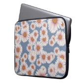 Daisies on pretty lavender background watercolor  laptopschutzhülle (Vorderseite Links)