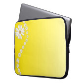 Daisies on Yellow Laptop Computer Sleeve (Vorderseite Links)