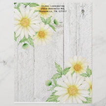 Daisies Personalisiert Letterhead