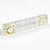 Daisies Personalisiert Rustic Namensplakette