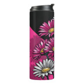 Daisies Pink and White Thermal Tumbler Thermosbecher (Nach links gedreht)
