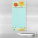 Daisies Pink Blume Custom Grocery Einkaufsliste Magnetischer Notizblock<br><div class="desc">Machen Sie Ihre Shopping-Listen stilvoll mit diesem maßgeschneiderten Einkaufs-Notizblock. Ändern Sie den Text nach Ihren Bedürfnissen in Anzug. Karo meinen Shop für mehr!</div>