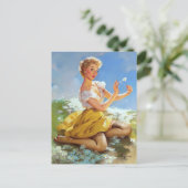 Daisies Pinup Postkarte (Stehend Vorderseite)