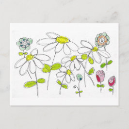 Daisies Postcard Postkarte