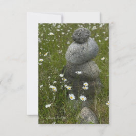 Daisies & Rock Stack Mitteilungskarte