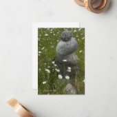Daisies & Rock Stack Mitteilungskarte (Vorderseite/Rückseite Beispiel)