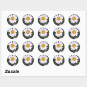 Daisies Runder Aufkleber (Blatt)