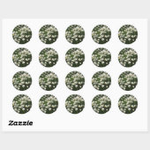 Daisies Runder Aufkleber (Blatt)