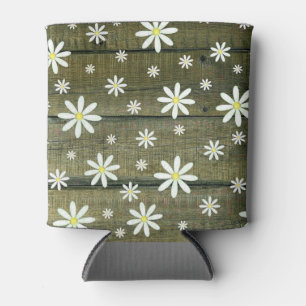 Daisies Rustic Barn Board Daisy Blume Dosenkühler