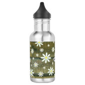 Daisies Rustic Barn Board Daisy Blume Edelstahlflasche (Links)
