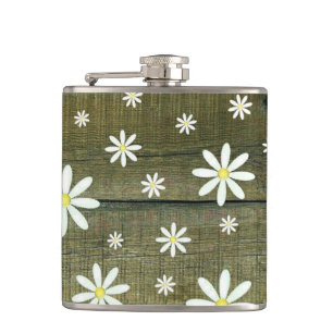 Daisies Rustic Barn Board Daisy Blume Flachmann