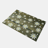 Daisies Rustic Barn Board Daisy Blume Fußmatte (Schrägansicht)