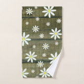 Daisies Rustic Barn Board Daisy Blume Handtuch (Handtuch)