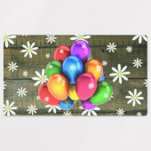 Daisies Rustic Barn Board Party Balloons Etiketten (Design 2)