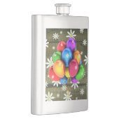 Daisies Rustic Barn Board Party Balloons Flachmann (Rechts)